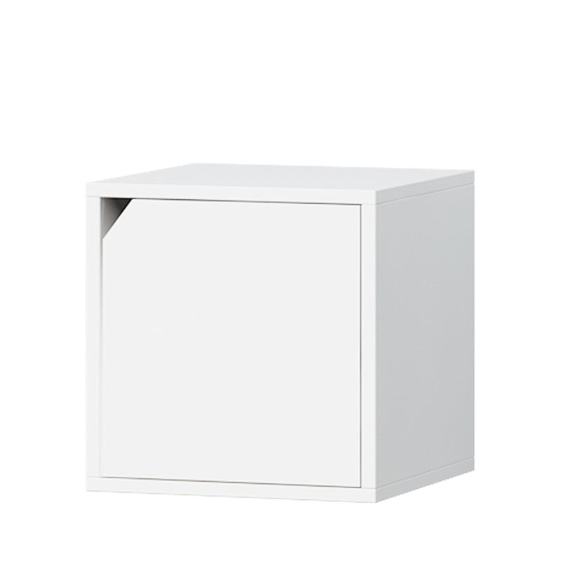 Modern Cube Shelf Bookcase Wood Closed Back Book Shelf for Study Room