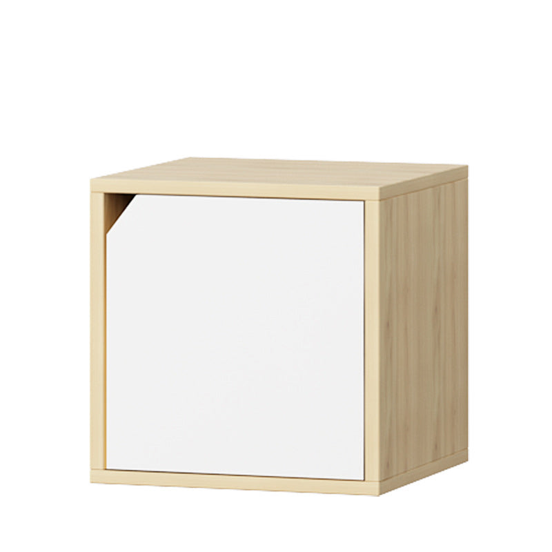 Modern Cube Shelf Bookcase Wood Closed Back Book Shelf for Study Room
