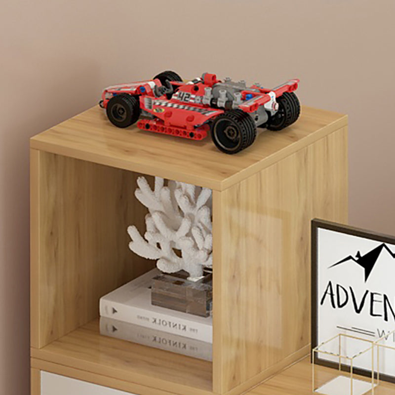 Modern Cube Shelf Bookcase Wood Closed Back Book Shelf for Study Room