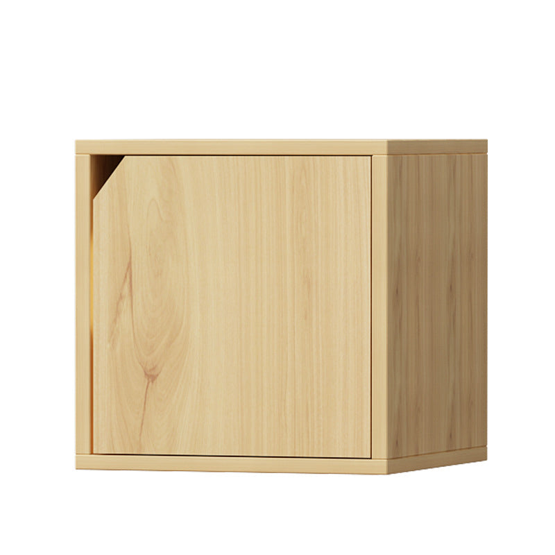 Modern Cube Shelf Bookcase Wood Closed Back Book Shelf for Study Room
