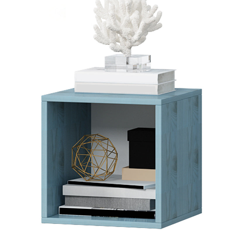 Modern Cube Shelf Bookcase Wood Closed Back Book Shelf for Study Room