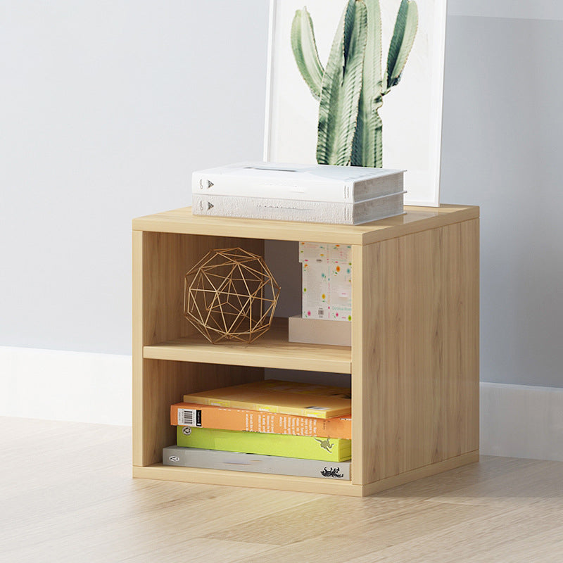 Modern Cube Shelf Bookcase Wood Closed Back Book Shelf for Study Room