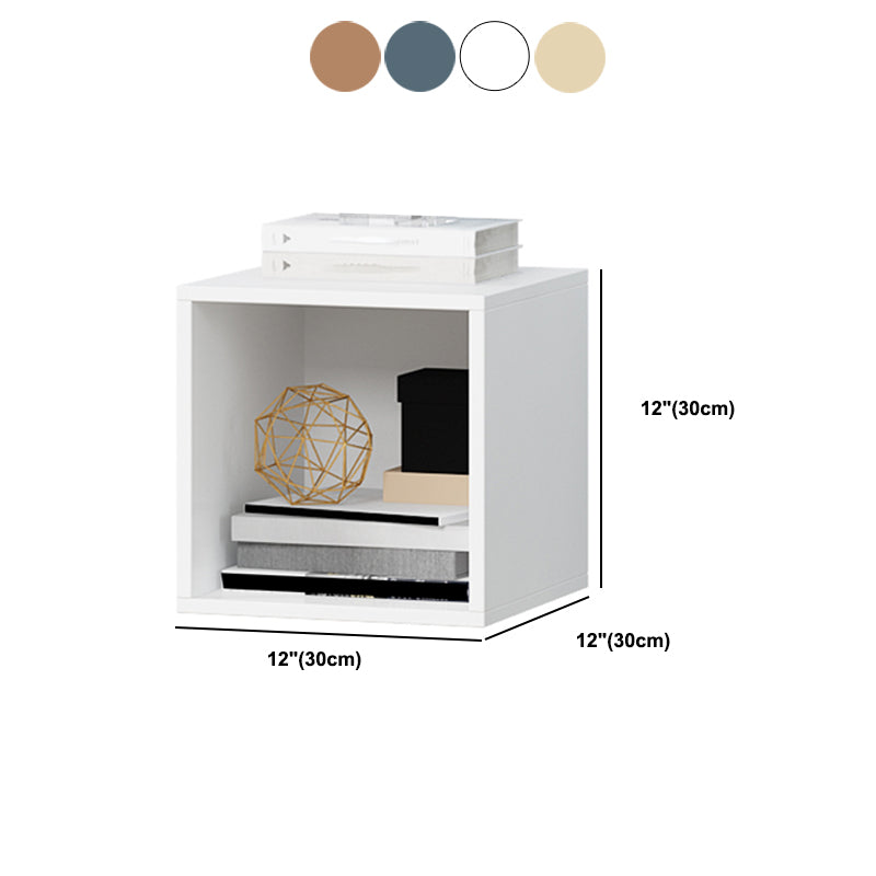 Modern Cube Shelf Bookcase Wood Closed Back Book Shelf for Study Room