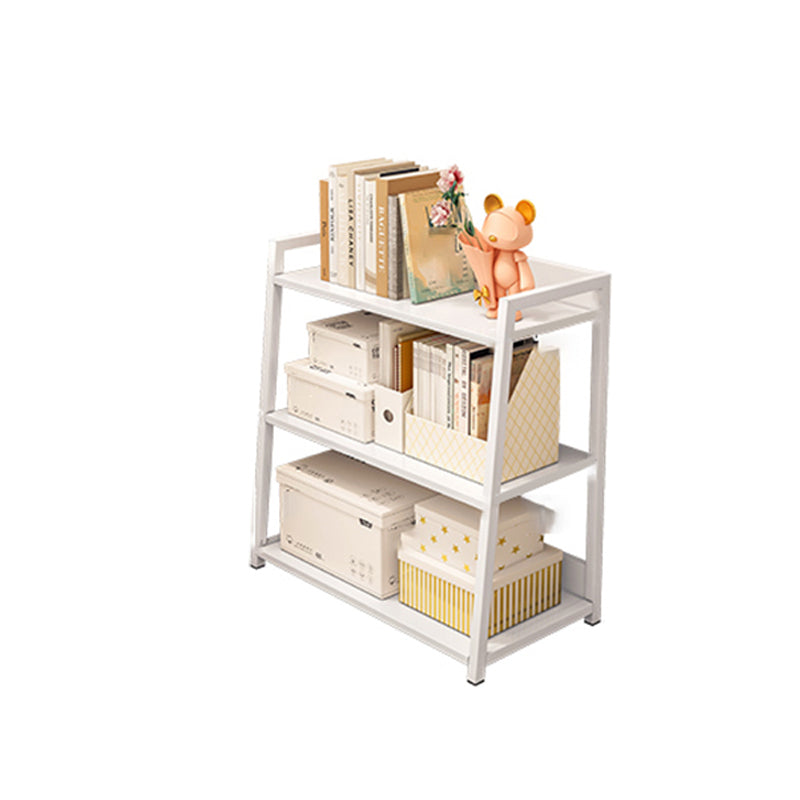 11.81" Wide Ladder Bookshelf Contemporary Metal and Wood Bookcase
