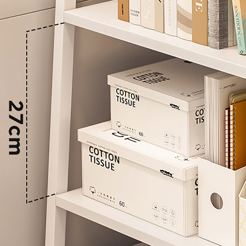 11.81" Wide Ladder Bookshelf Contemporary Metal and Wood Bookcase