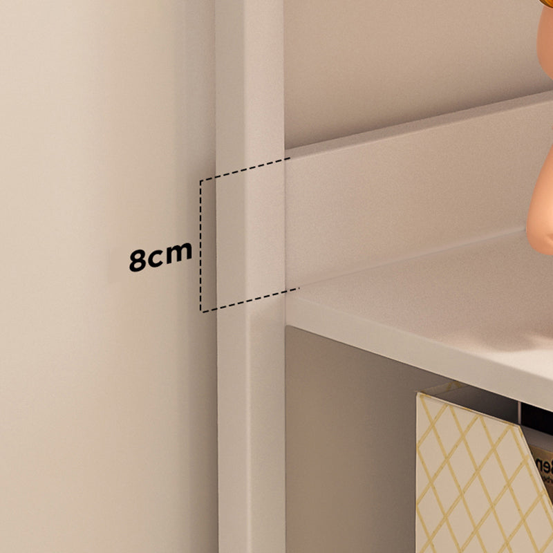 11.81" Wide Ladder Bookshelf Contemporary Metal and Wood Bookcase