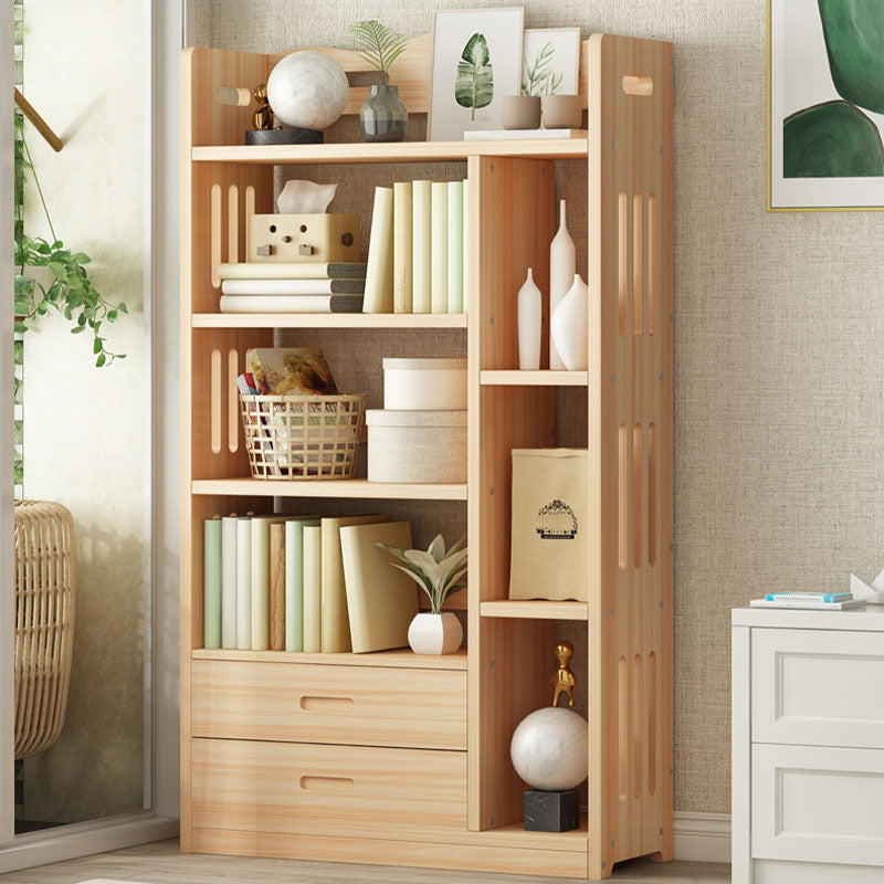 Modern Floor Brown Book Shelf Woodend Open Shelf Bookcase for Home