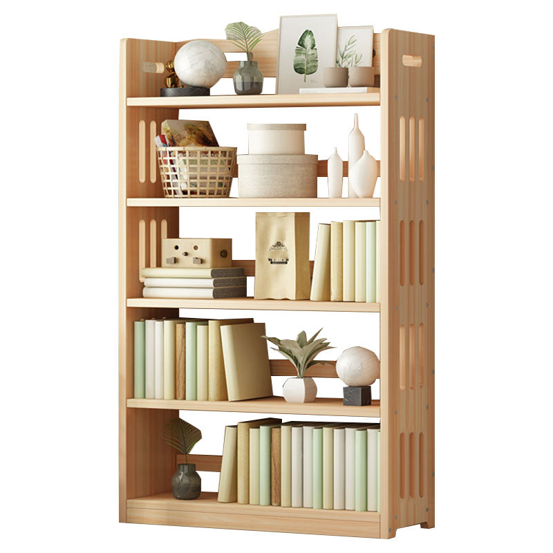 Modern Floor Brown Book Shelf Woodend Open Shelf Bookcase for Home