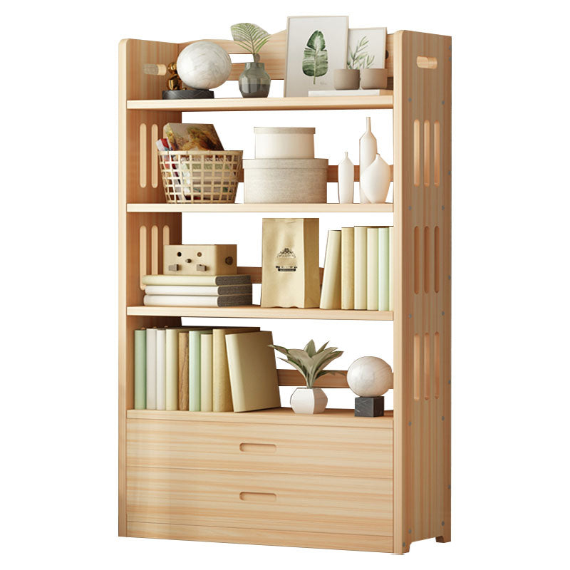 Modern Floor Brown Book Shelf Woodend Open Shelf Bookcase for Home