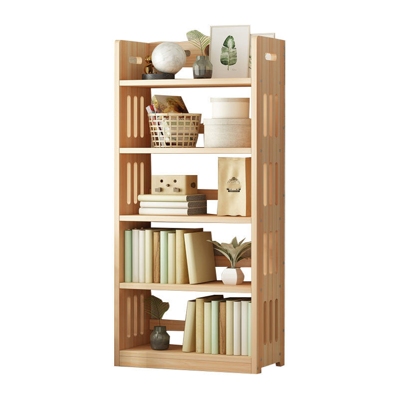 Modern Floor Brown Book Shelf Woodend Open Shelf Bookcase for Home