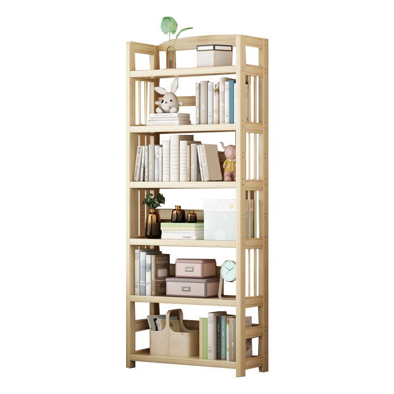 Modern Floor Brown Book Shelf Woodend Open Shelf Bookcase for Home