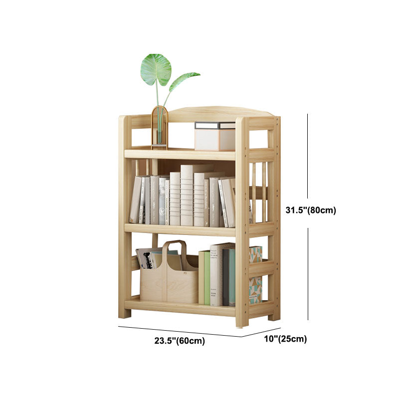 Modern Floor Brown Book Shelf Woodend Open Shelf Bookcase for Home