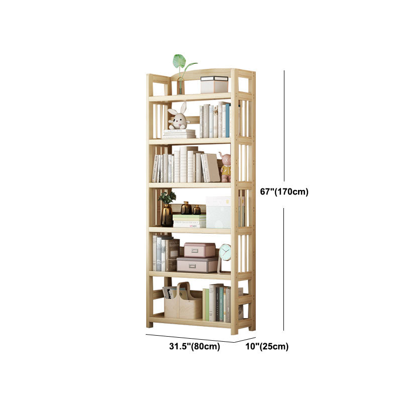 Modern Floor Brown Book Shelf Woodend Open Shelf Bookcase for Home