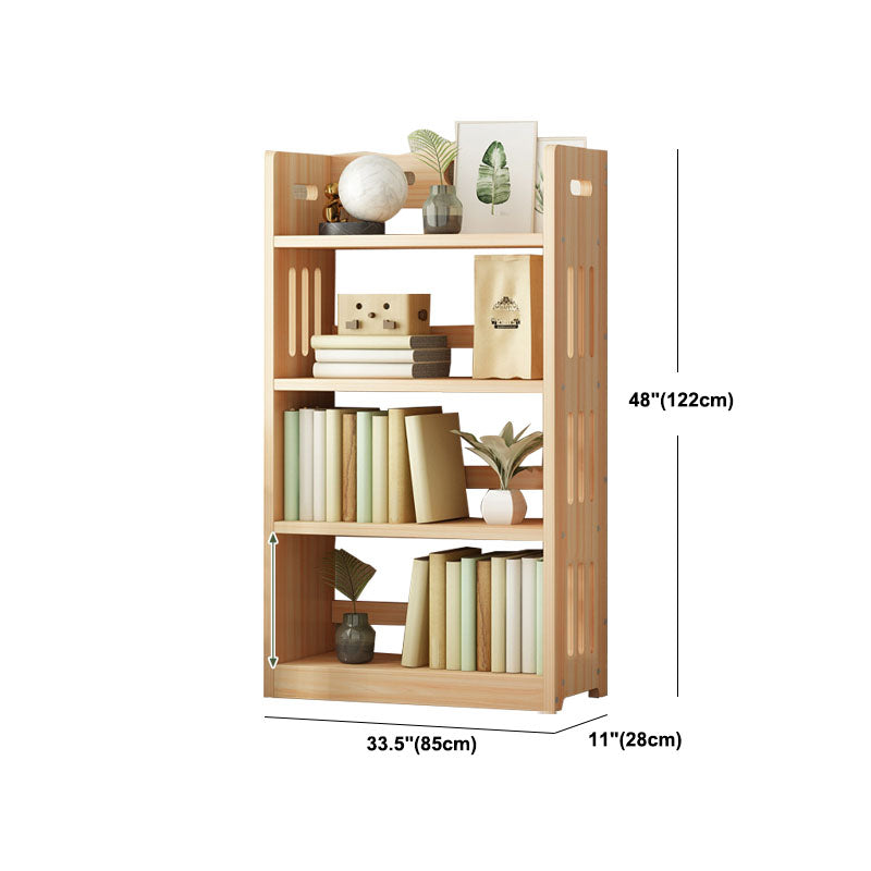 Modern Floor Brown Book Shelf Woodend Open Shelf Bookcase for Home
