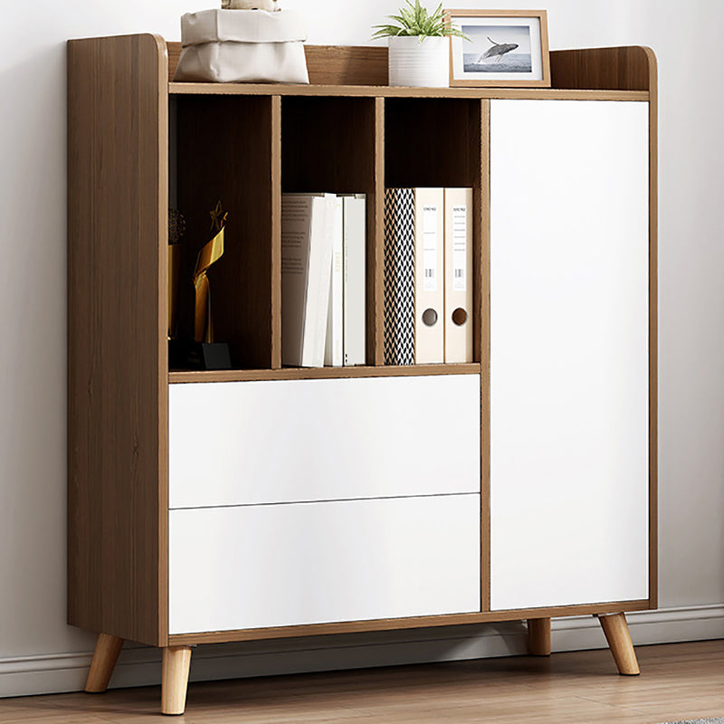 Modern Standard Bookshelf Matte Finish 11.81" W Engineered Wood Shelf for Living Room