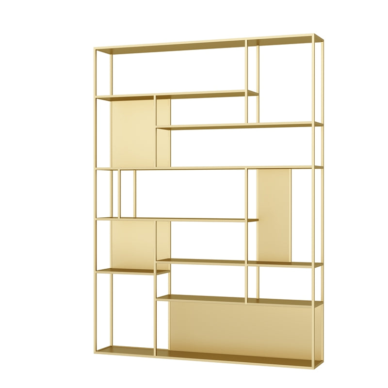 Modern Iron Geometric Shelf Living Room 78.74" Height Bookshelf