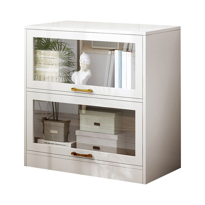 Modern Engineered Wood Shelf Bookcase Floor Closed Back Home Book Shelf with Doors