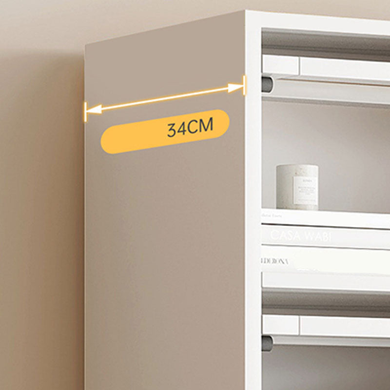 Modern Engineered Wood Shelf Bookcase Floor Closed Back Home Book Shelf with Doors