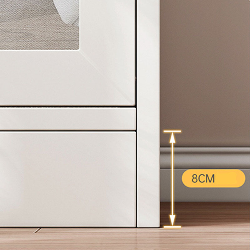 Modern Engineered Wood Shelf Bookcase Floor Closed Back Home Book Shelf with Doors