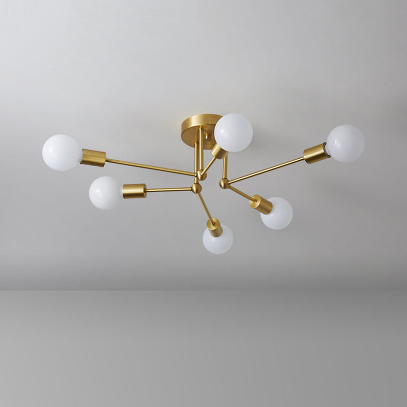 Modern Metallic Ceiling Light Flush Mount Lighting for Hallway Home