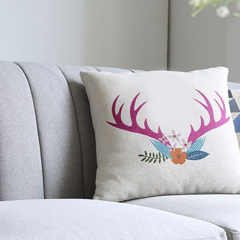 Modernism 1/3-seater Fabric Sofa Flared Arm Sofa with Wood Legs
