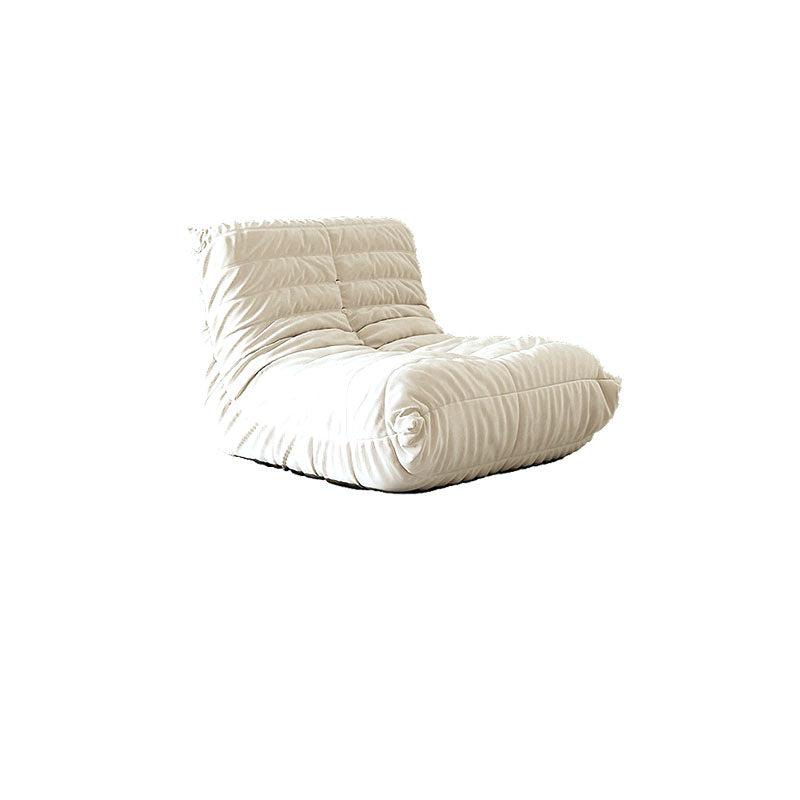 Modern Sewn Pillow Back Settee in Beige/Orange Stain Resistant Sofa