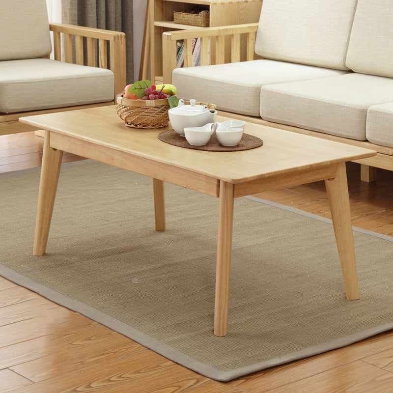 Scandinavian Solid Wood Coffee Table with 4 Legs Coffee Cocktail Table