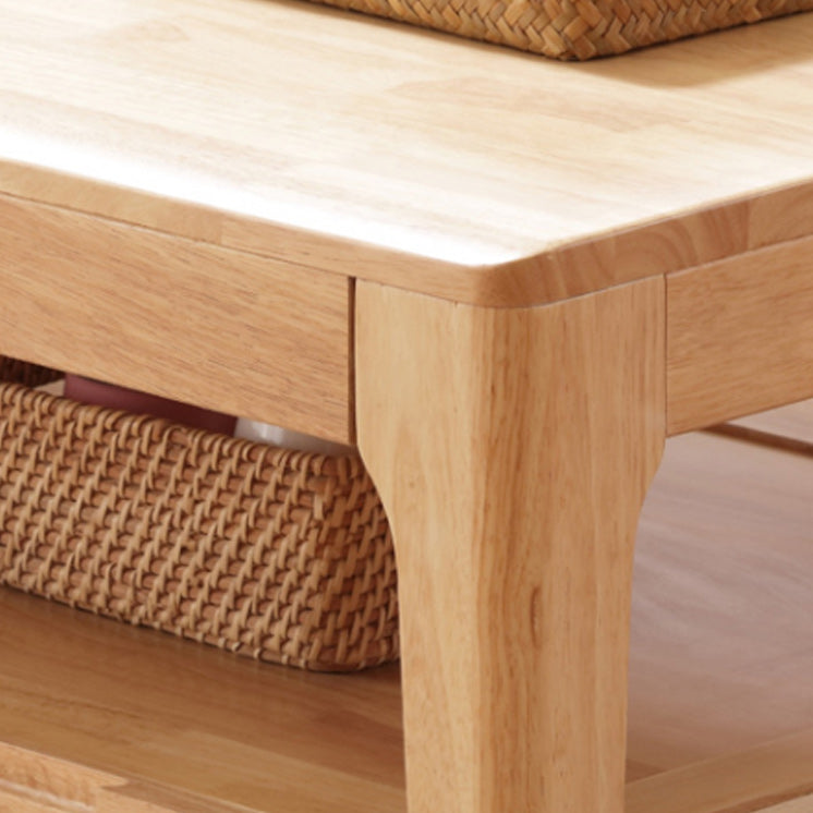 Scandinavian Solid Wood Coffee Table with 4 Legs Coffee Cocktail Table