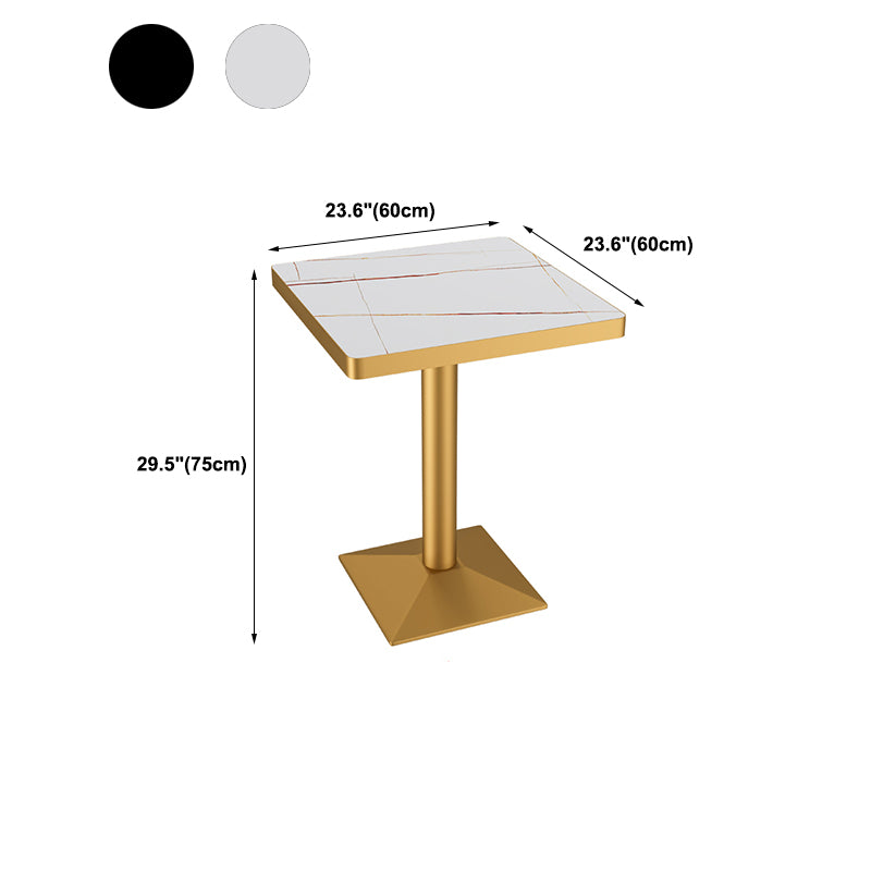 29.53" Tall Glam Style Coffee Cocktail Table Metal Pedestal Coffee Table