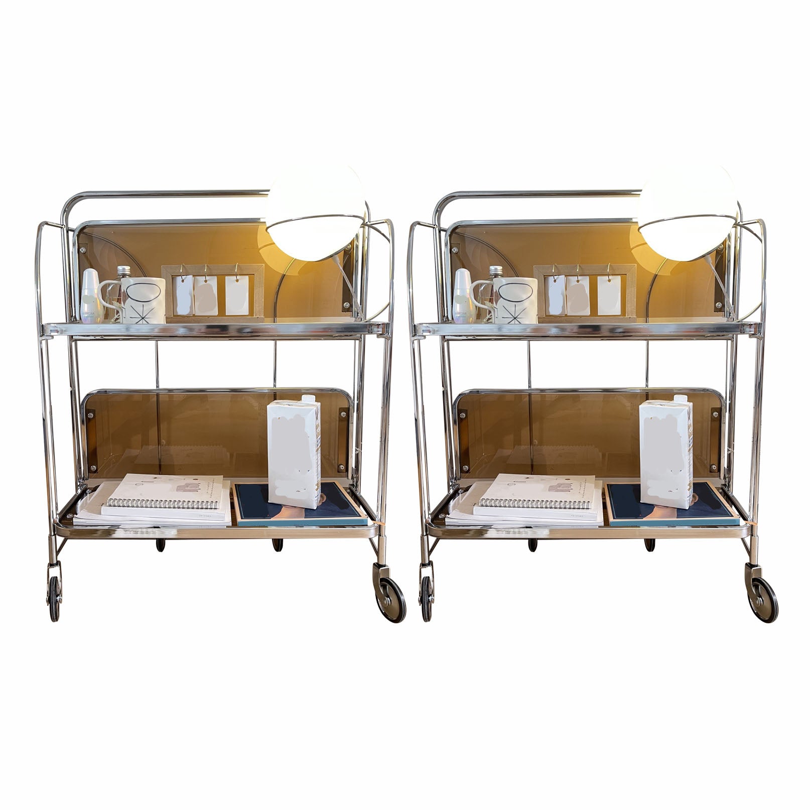 29.53" Tall Contemporary Style Side End Table Glass Sofa Side Accent Table