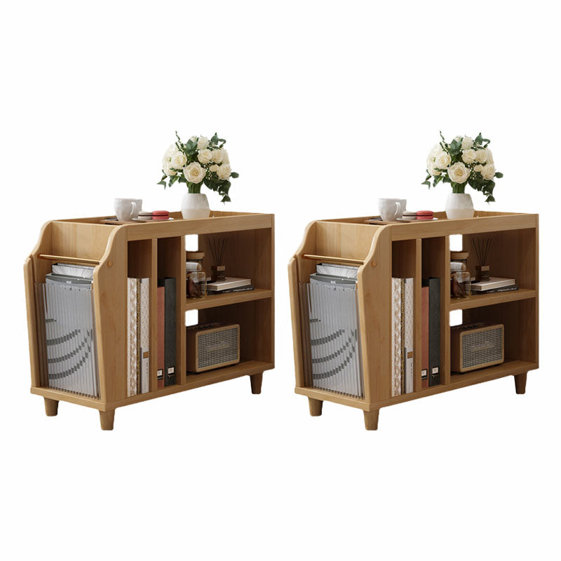 20.5" Tall Rectangle Tray Top Side Table Wooden 4 Legs End Table with Storage