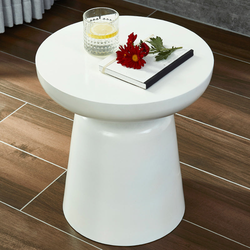 16.9" Tall Metal Round Top Side Table Iron Pedestal End Table