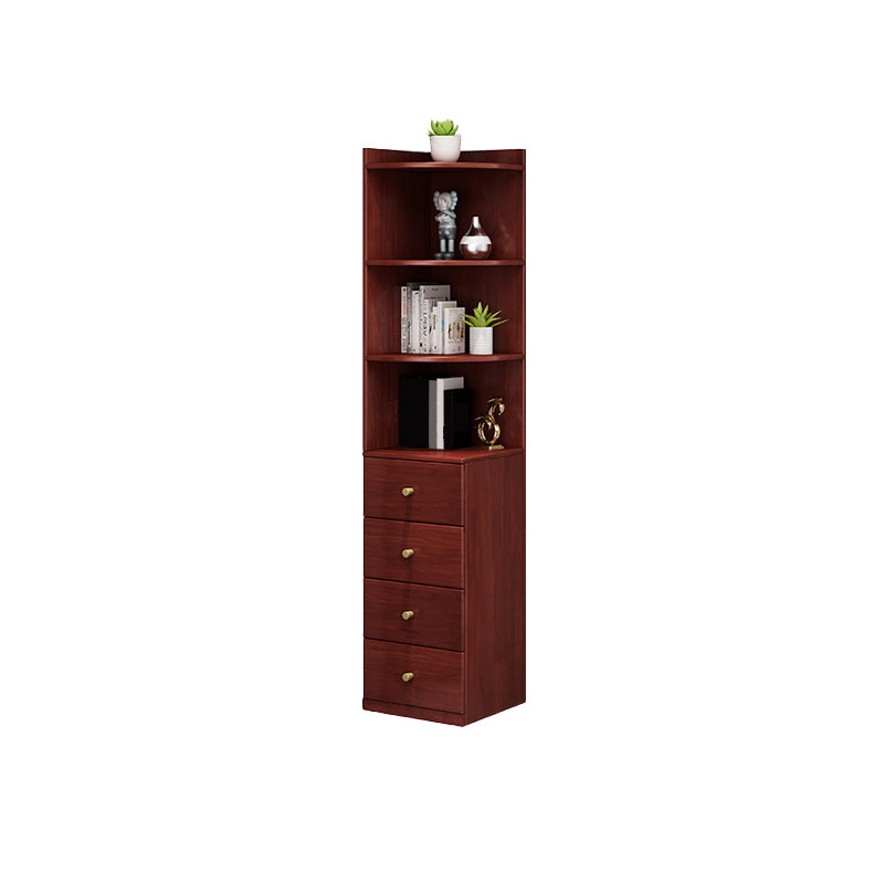 73.23"Tall 4- Drawer Corner Chest, Wooden Accent Chest with Shelves