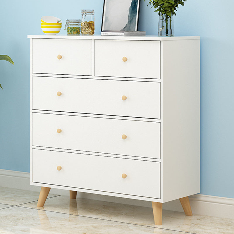 Contemporary 35.43" Tall Wooden Chest, Rectangle Accent Chest with Drawers