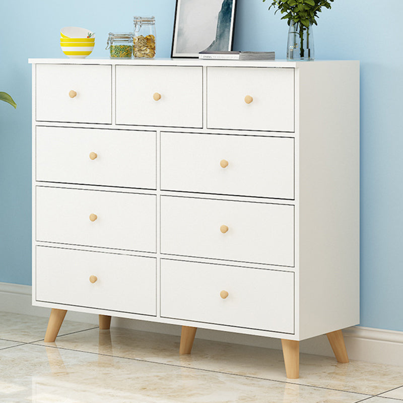 Contemporary 35.43" Tall Wooden Chest, Rectangle Accent Chest with Drawers