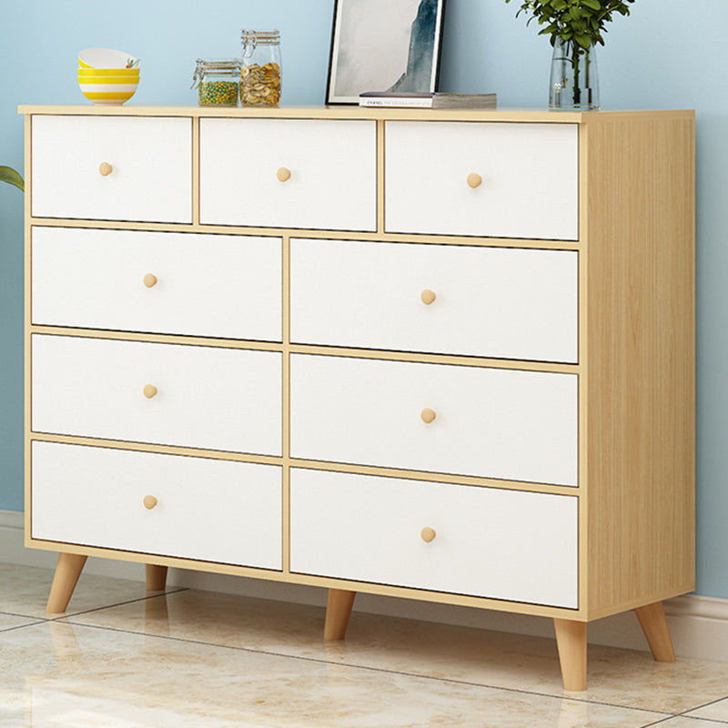 Contemporary 35.43" Tall Wooden Chest, Rectangle Accent Chest with Drawers