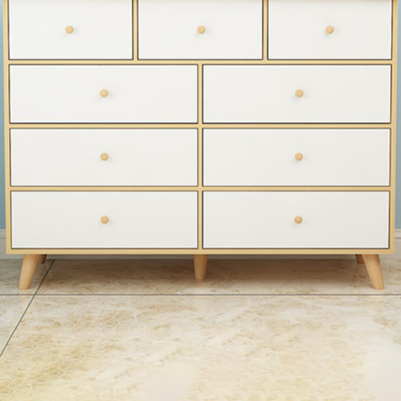 Contemporary 35.43" Tall Wooden Chest, Rectangle Accent Chest with Drawers