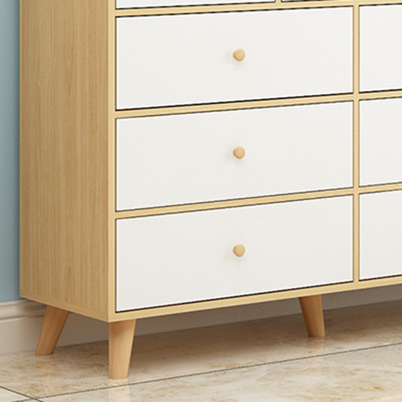 Contemporary 35.43" Tall Wooden Chest, Rectangle Accent Chest with Drawers