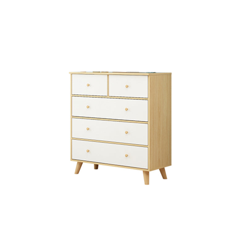 Contemporary 35.43" Tall Wooden Chest, Rectangle Accent Chest with Drawers