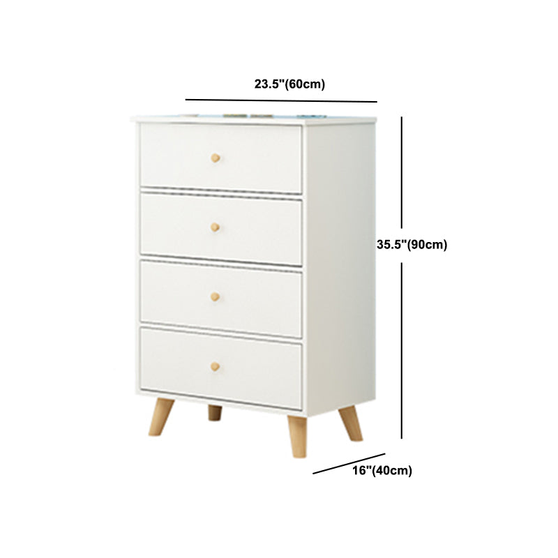 Contemporary 35.43" Tall Wooden Chest, Rectangle Accent Chest with Drawers