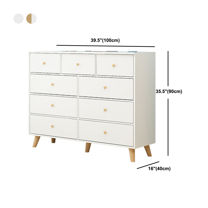 Contemporary 35.43" Tall Wooden Chest, Rectangle Accent Chest with Drawers