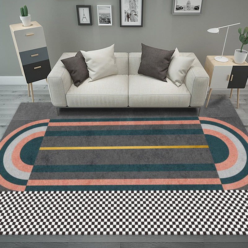 Contemporary Style Rectangle Shape Rug Stain Resistant Rug for Home Decor