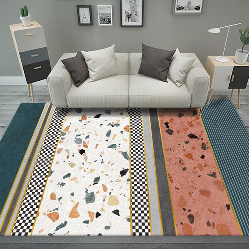 Contemporary Style Rectangle Shape Rug Stain Resistant Rug for Home Decor