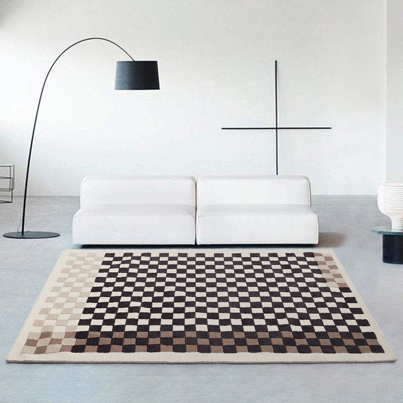 Gorgeous Carpet Modern Plaid Print Area Rug Living Room Rug with Non-Slip Backing
