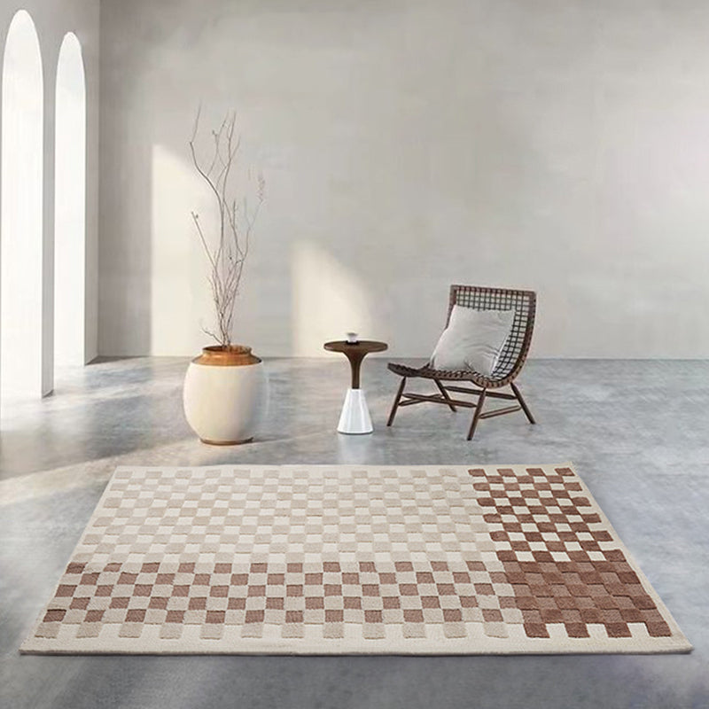Gorgeous Carpet Modern Plaid Print Area Rug Living Room Rug with Non-Slip Backing