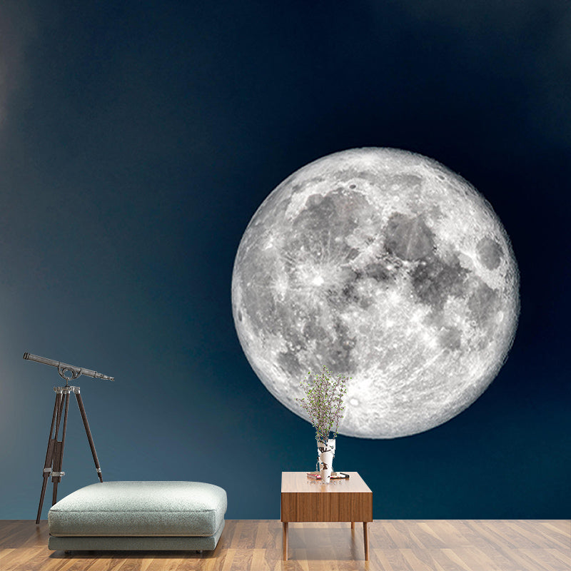 Environmental Moon Wallpaper Stain Resistant Sky Photography Wall Mural