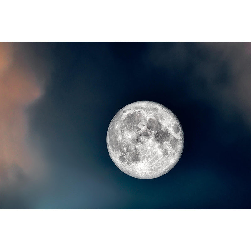 Environmental Moon Wallpaper Stain Resistant Sky Photography Wall Mural