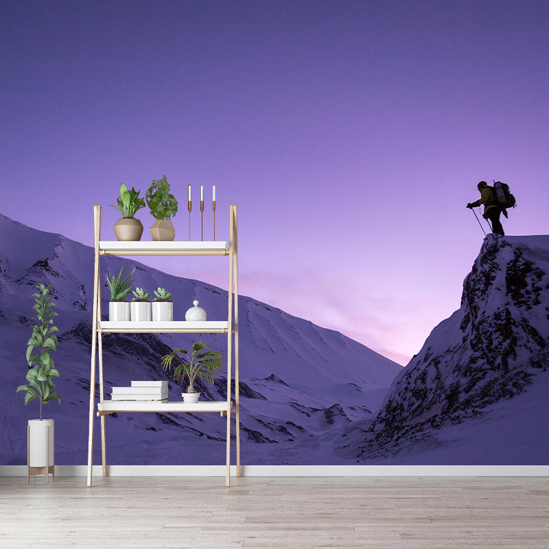 Environmental Moon Wallpaper Stain Resistant Sky Photography Wall Mural