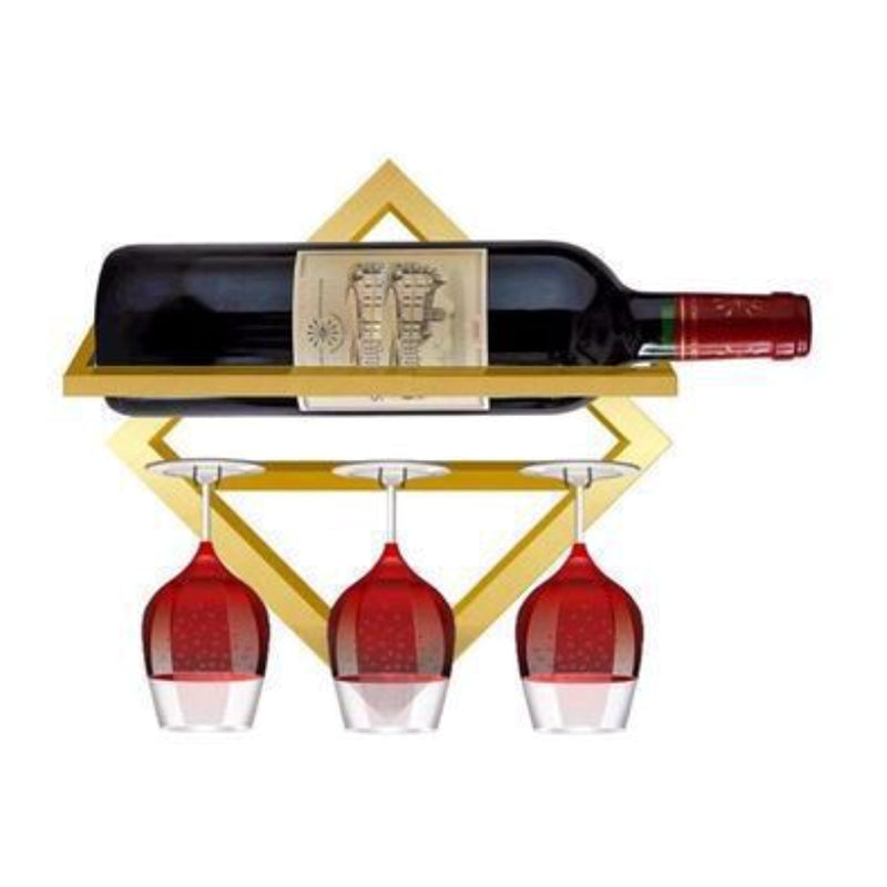 Wall Mounted Wine Holder Metal Home Wine Glass Stemware Rack Holder