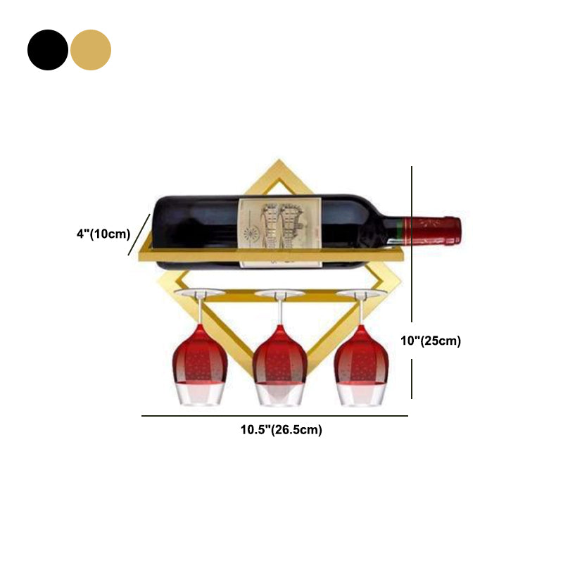 Wall Mounted Wine Holder Metal Home Wine Glass Stemware Rack Holder